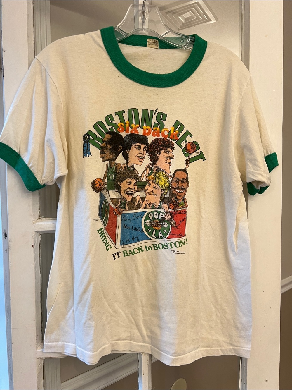 Vintage 1986 Boston Celtics Best Six Pack Ringer T-shirt